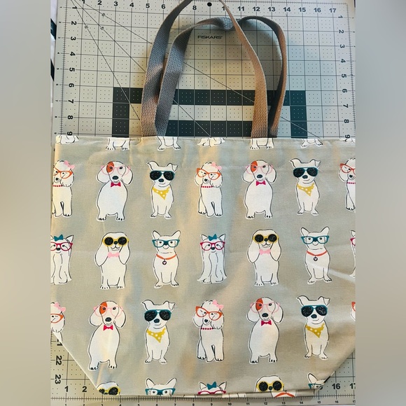 Handbags - HANDMADE - Cute Dog Print Tote Bag.  NEW!